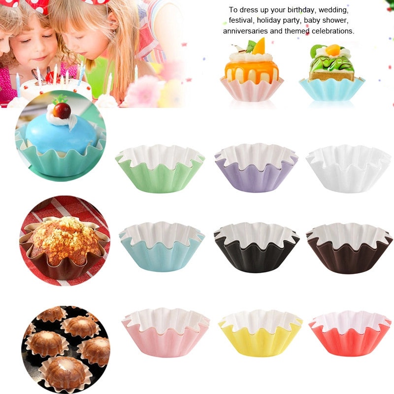 Simple Solid Color Paper Cupcake Holders|Baking Supplies
