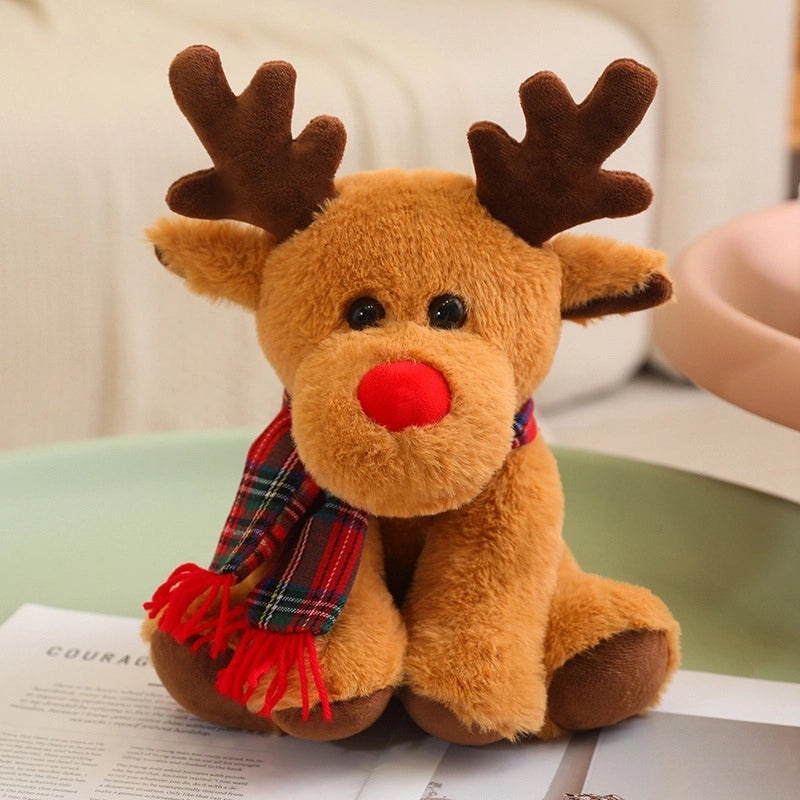 Christmas Elk Plush Toy Soft Cotton Stuffed Animal | Christmas Decor & Plush Toys