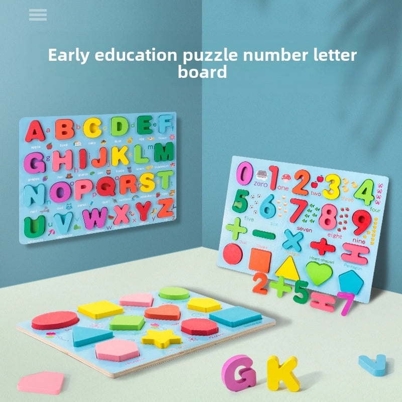 Early Learning Digital Alphabet Wooden Blocks Puzzle for Infants & Toddlers | Educational Toys
