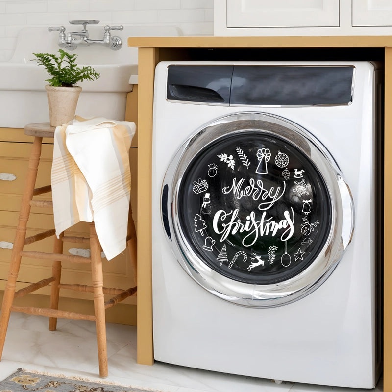 Festive Christmas PVC Letter Wall Sticker for Casual Home Decor