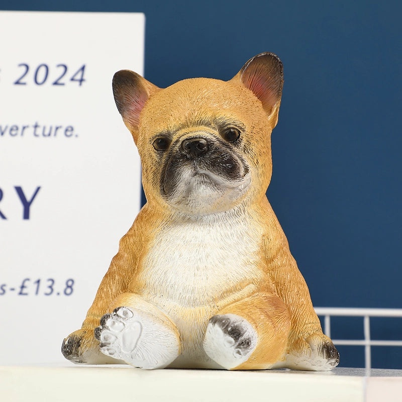 Cartoon Dog Resin Figurines Cute Plastic Animal Ornaments Home Decorative Accents|Home Decor Ornaments