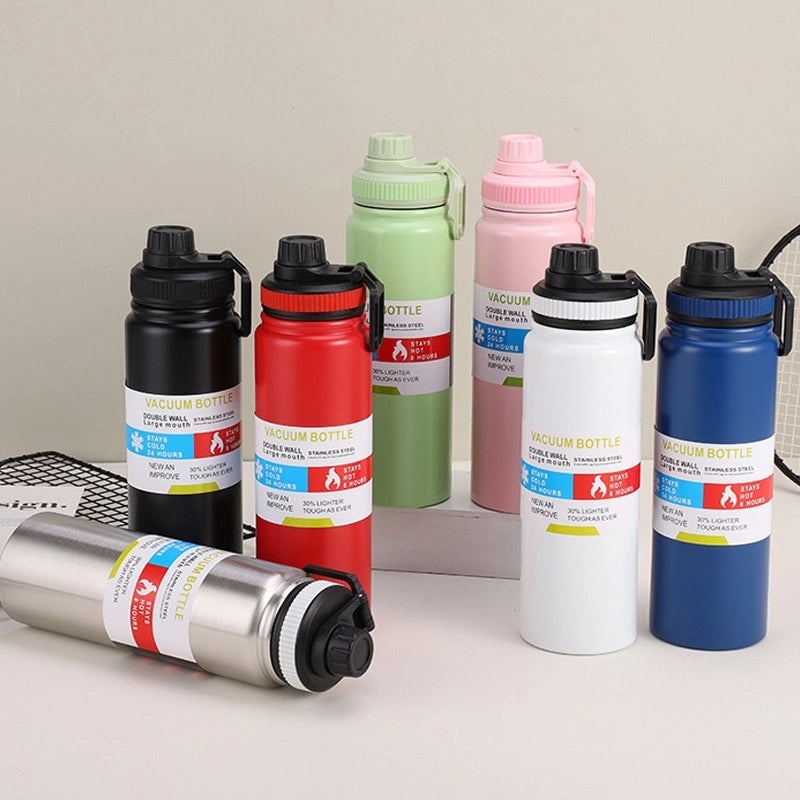 Casual Stainless Steel 304 Thermos Cup with Letter Design 201 Grade | Drinkware & Thermos Bottles