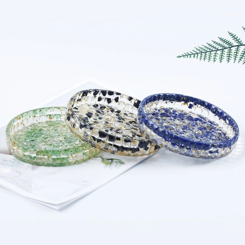 Elegant Round Resin Crystal Pendant Necklace|Jewelry & Accessories