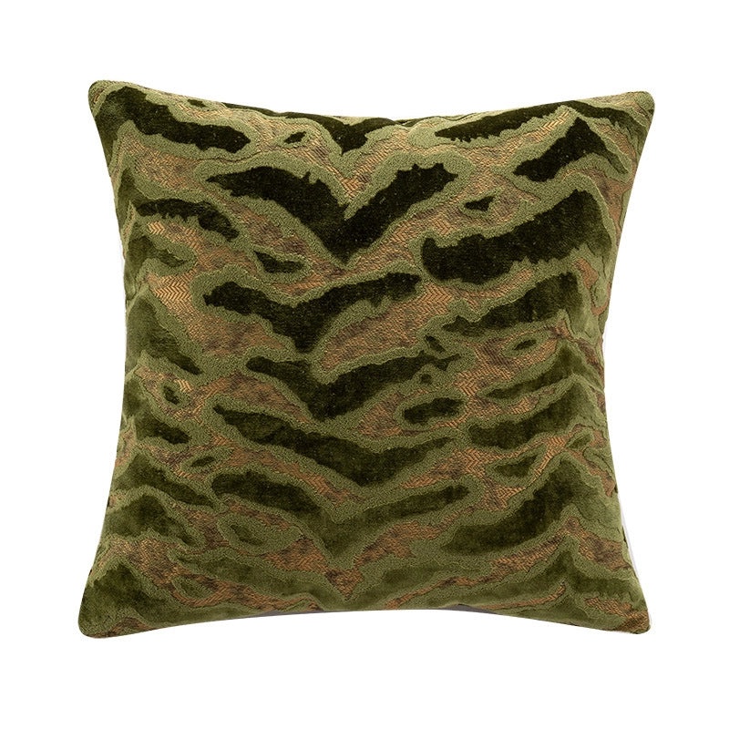 French Style Luxury Velvet Jacquard Waist Pillow Cushion for Sofa Bedside Back Support|Home Decor Pillows