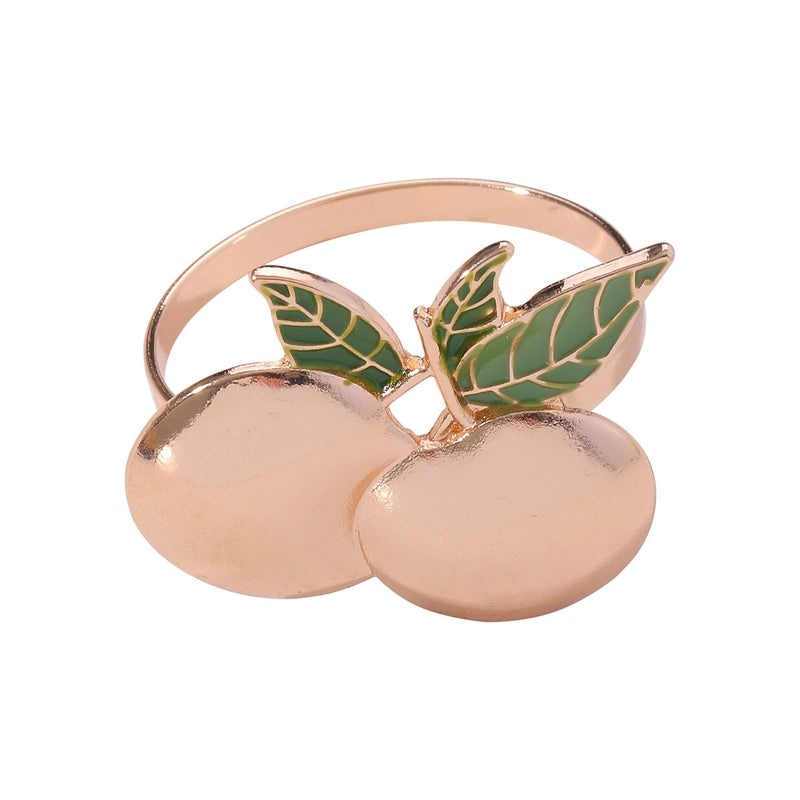 Elegant Cherry Fruit Alloy Napkin Ring for Casual Dining | Tableware & Dining Accessories