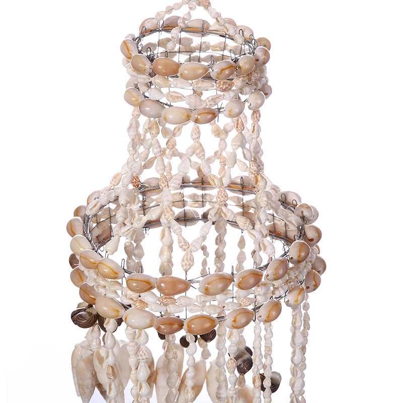 Coastal Geometric Shell Wind Chime with Artificial Decorations|Home Decor Wind Chimes
