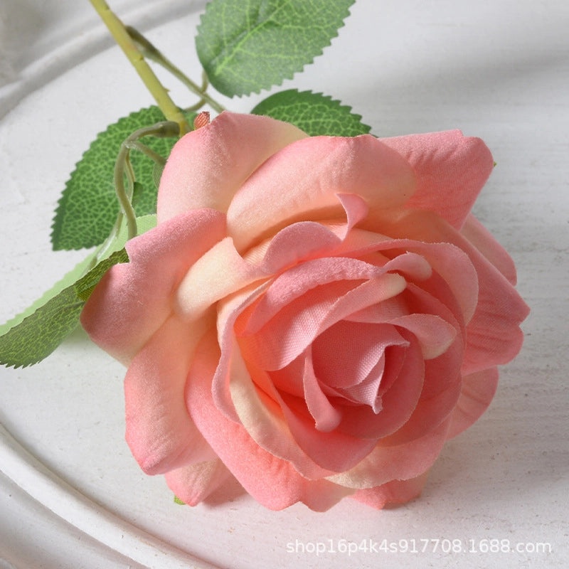 Artificial Rose Single Stem Flannel Flower for Home Wedding Valentine's Day Decoration|Home Decor & Wedding Accessories