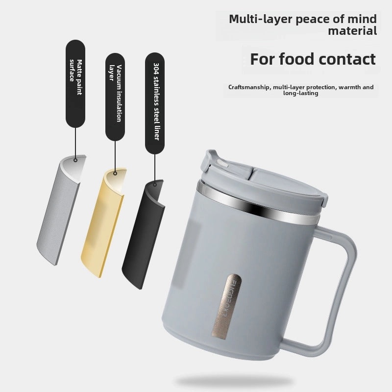 Stainless Steel Travel Mug With Lid And Spoon | Drinkware & Travel Cups