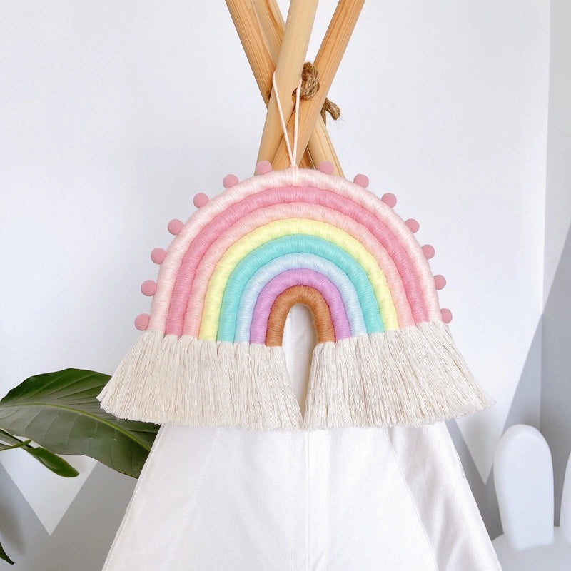 Nordic Rainbow Woven Hanging Ornament for Kids Room Wall Decor|Home Decor Ornaments