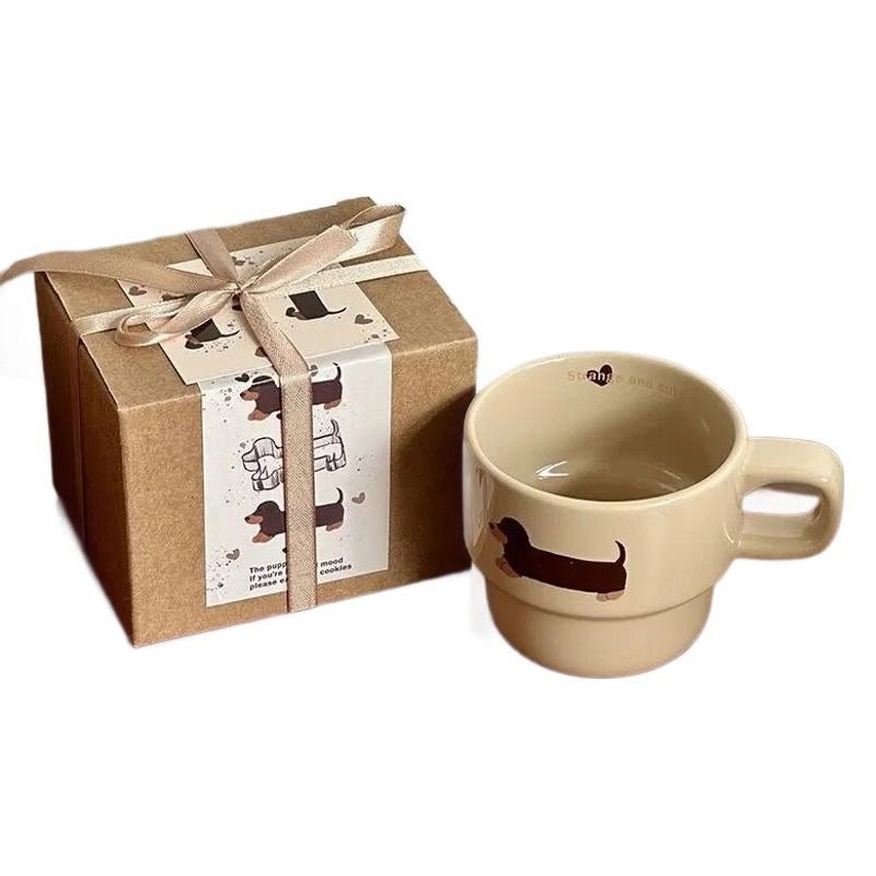 Adorable White Dog Design Ceramic Coffee Mug | Kitchen & Dining