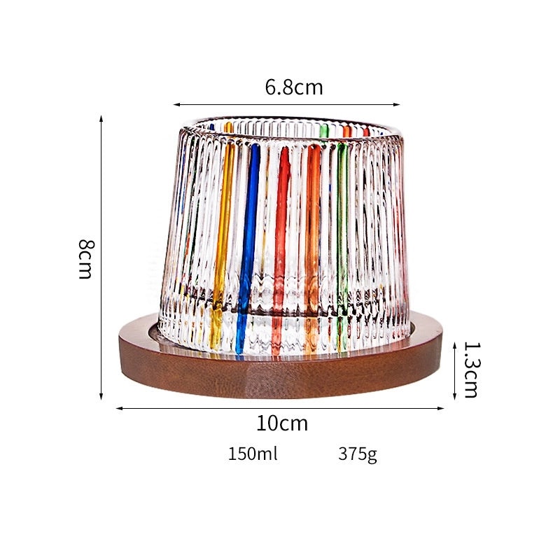 Stylish Casual Stripe Patterned Glass Wine Tumbler 1 Piece | Drinkware & Glassware