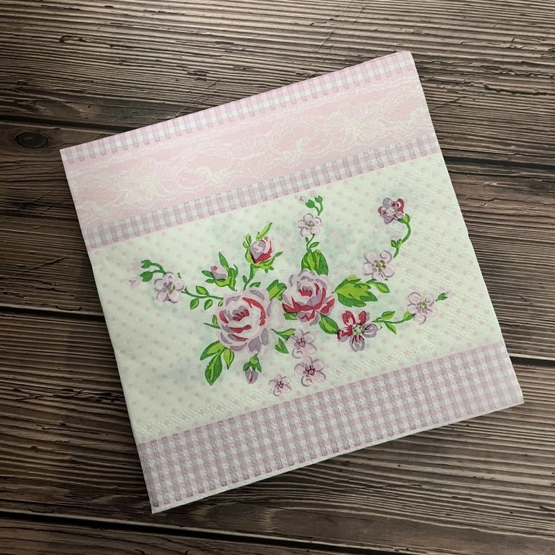 Rustic Floral Printed Wood Pulp Napkins|Home & Living > Kitchen & Dining > Paper Napkins