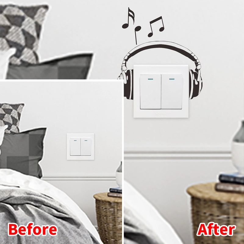 Music-Themed PVC Wall Sticker for Bedroom Decor|Wall Art