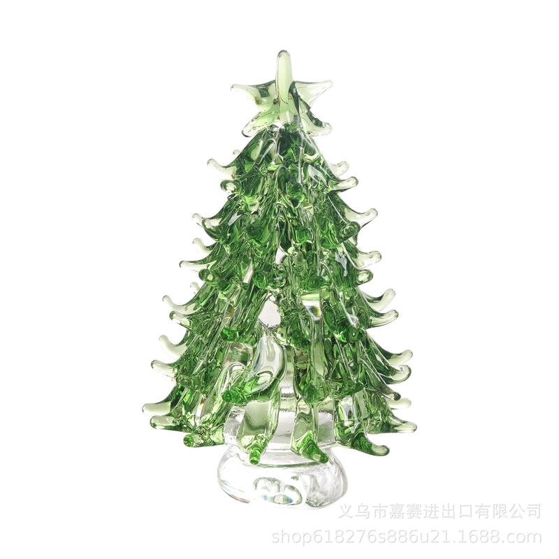 Minimalist Christmas Tree Crystal Ornament | Holiday Decor Ornaments
