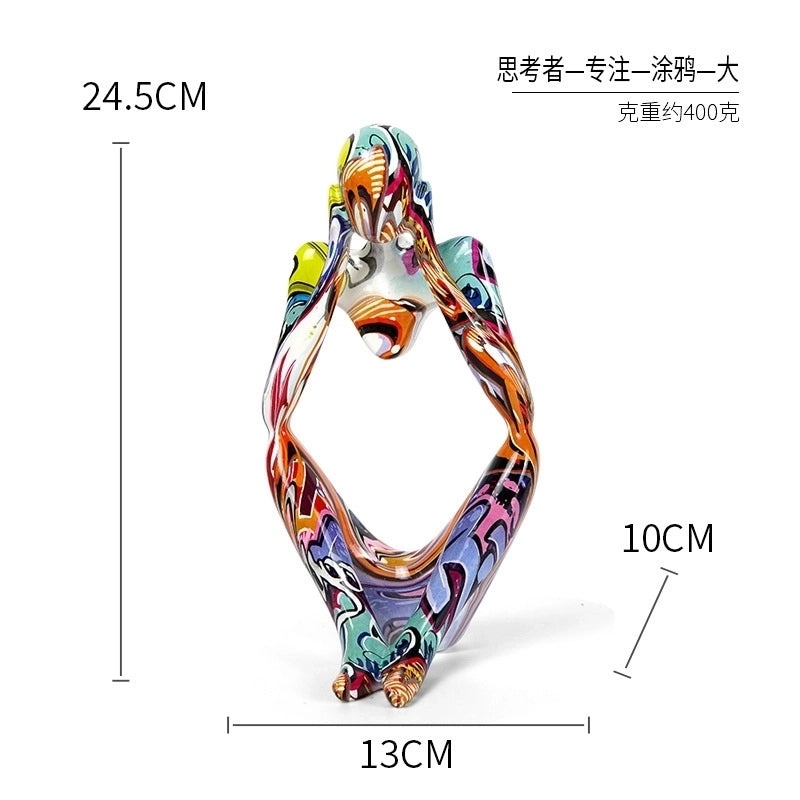 Thinker Sculpture Desk Ornament for Home, Living Room, and Office Decor | Home Decor & Office Accessories