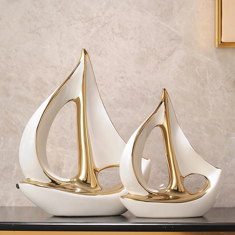 Smooth Sailing Wine Cabinet Decor Set Light Luxury Modern Style High-End Living Room TV Cabinet Office Ornament|Home Decor