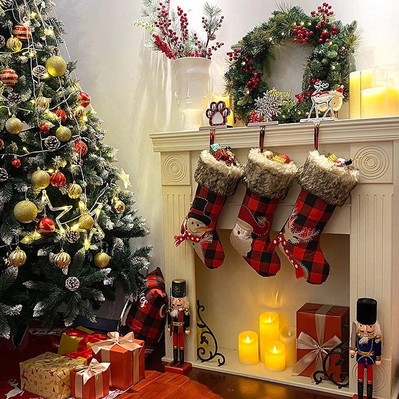 Christmas Red Santa Candy Gift Bag Home Decoration Christmas Stocking Pendant|Holiday Decorations