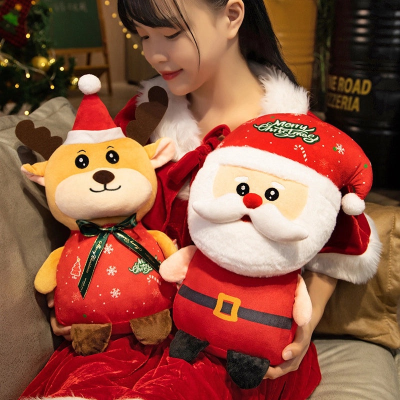 Christmas Plush Toys Santa Claus Snowman Elk Stuffed Animals Soft PP Cotton Gifts|Holiday Plush Toys
