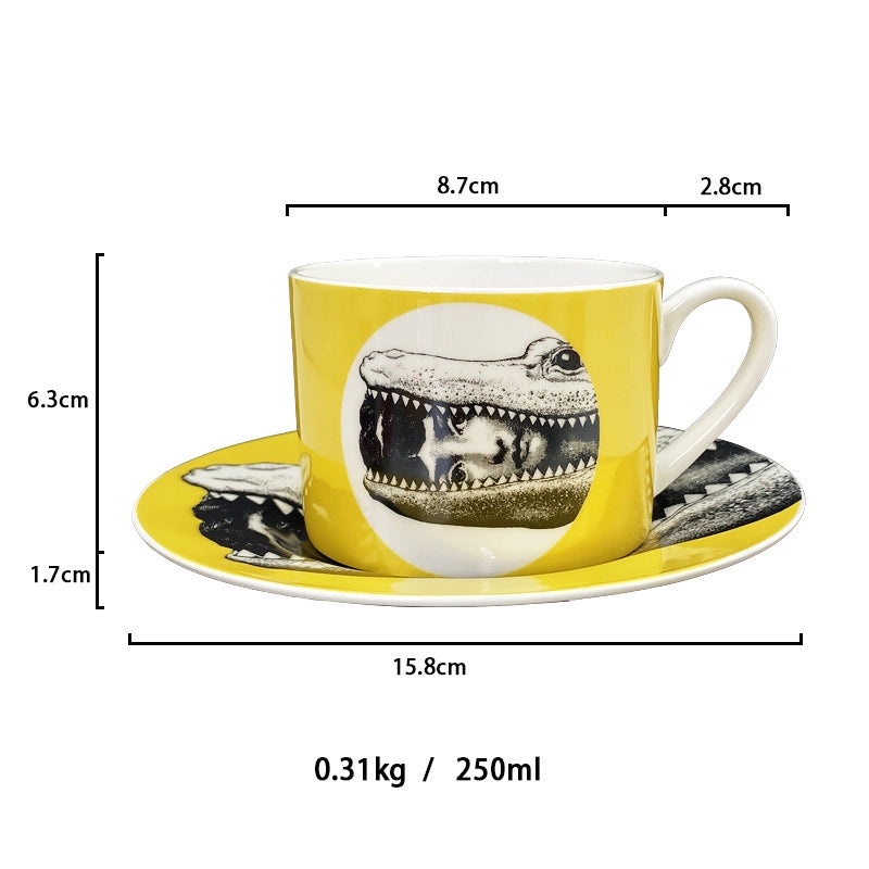 Vintage White Porcelain Water Bottle with Handmade Human Portrait | Drinkware & Bottles