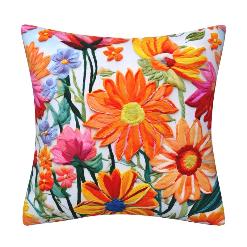 Elegant Minimalist Floral Polyester Pillow Covers for Couch and Sofa Decor|Home Decor & Living Room Accessories