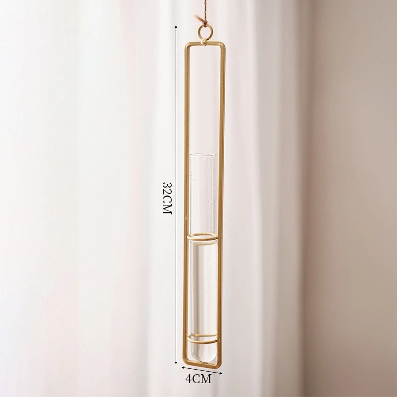 Nordic Glass Vase Pendant Light Green Plant Holder Wall Hanging Hydroponic Decoration|Home Decor & Lighting