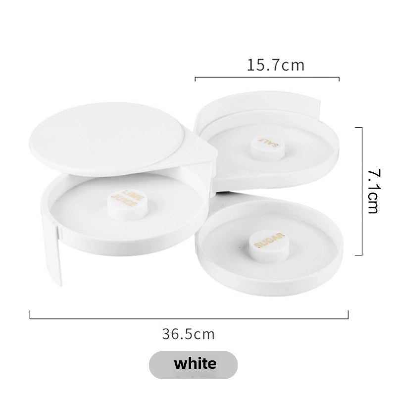 Three-Layer Bartender Seasoning Box Plastic Salt Sugar Cocktail Mixer Organizer|Bar Accessories