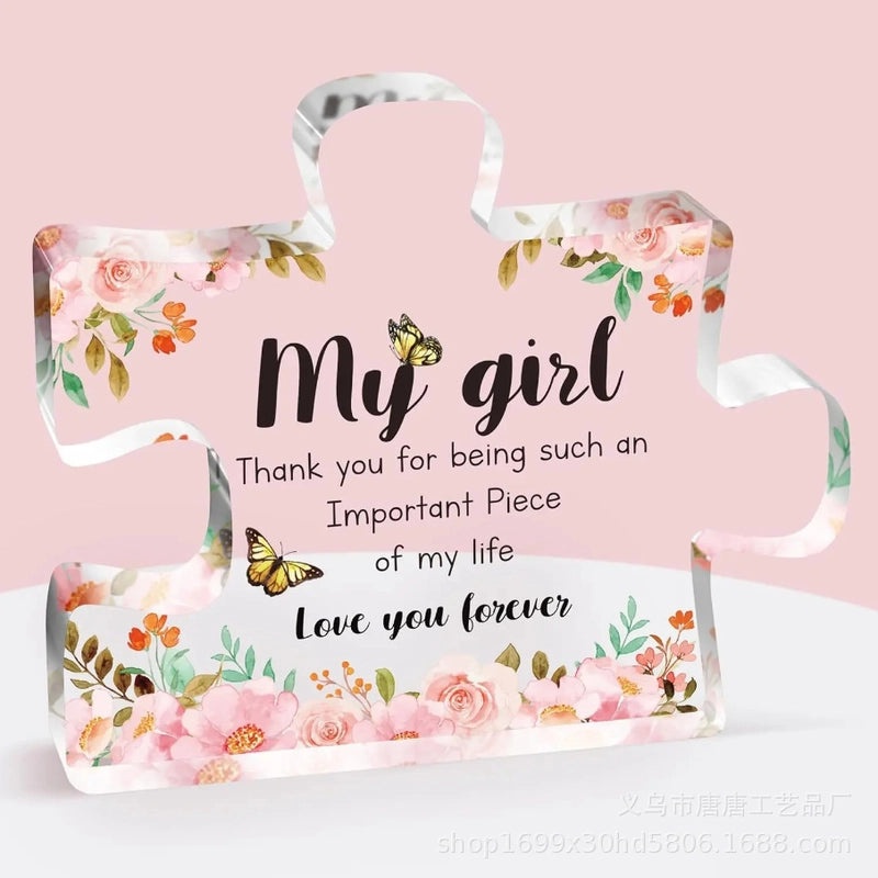 Charming Letter Flower Acrylic Ornament for Home Decor|Home Decor & Gifts