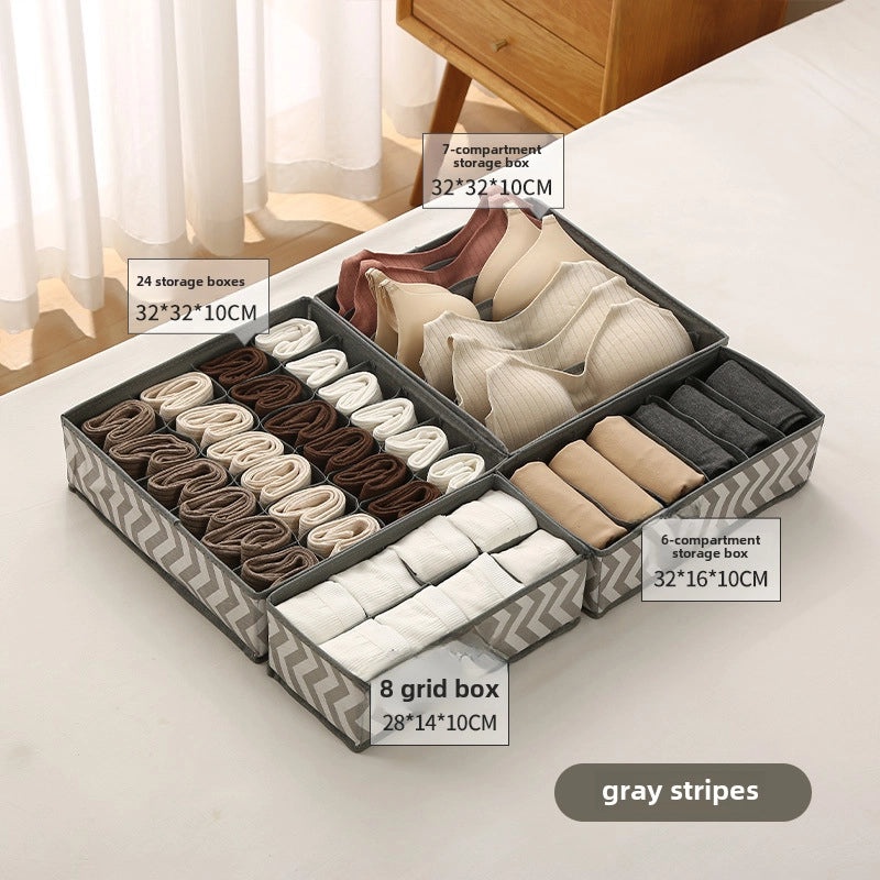 CH Underwear Storage Organizer Set 4pcs Thick Fabric Drawer Boxes for Socks Bra Household Use|Home Storage & Organization