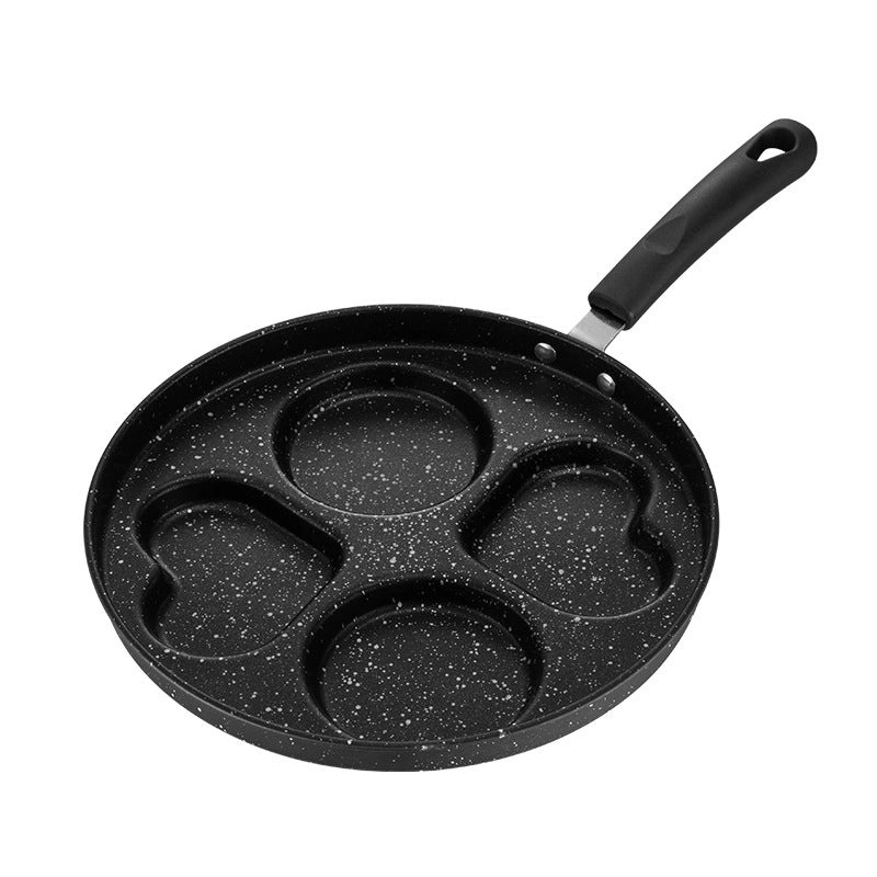 Maifan Stone Non-stick Breakfast Pan with 4 Holes Multi-functional Fried Egg & Burger Mold Flat Bottom | Kitchen Cookware