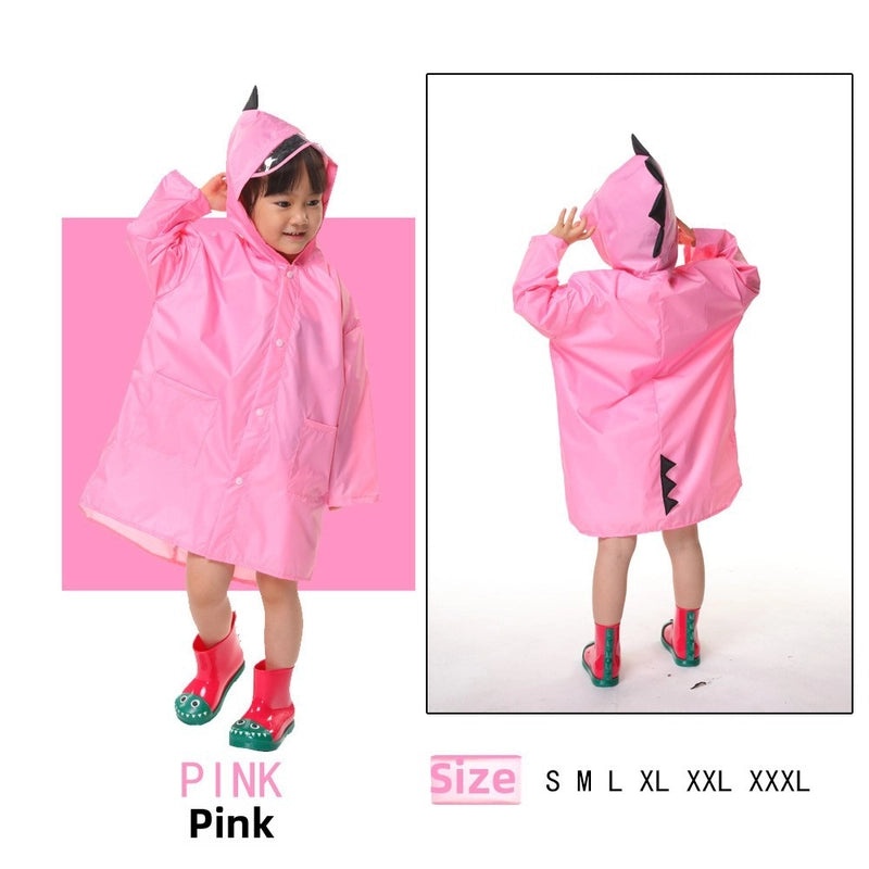 Kids Cartoon Dinosaur Raincoat Poncho for Boys Girls 2-6 Years Old Spring Autumn | Kids Rainwear