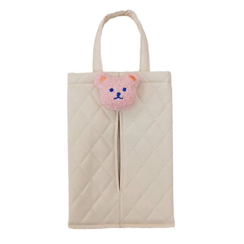 Cute Bear PU Leather Tissue Holder for Travel & Home Use|Home & Living Accessories