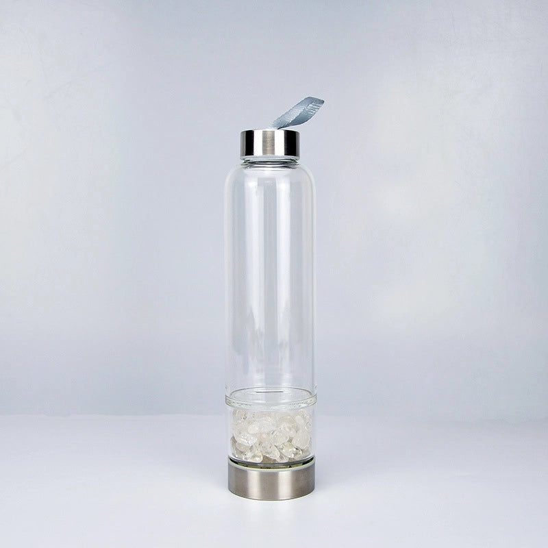 Vintage Single Glass Water Bottle Solid Color | Home & Kitchen Accessories