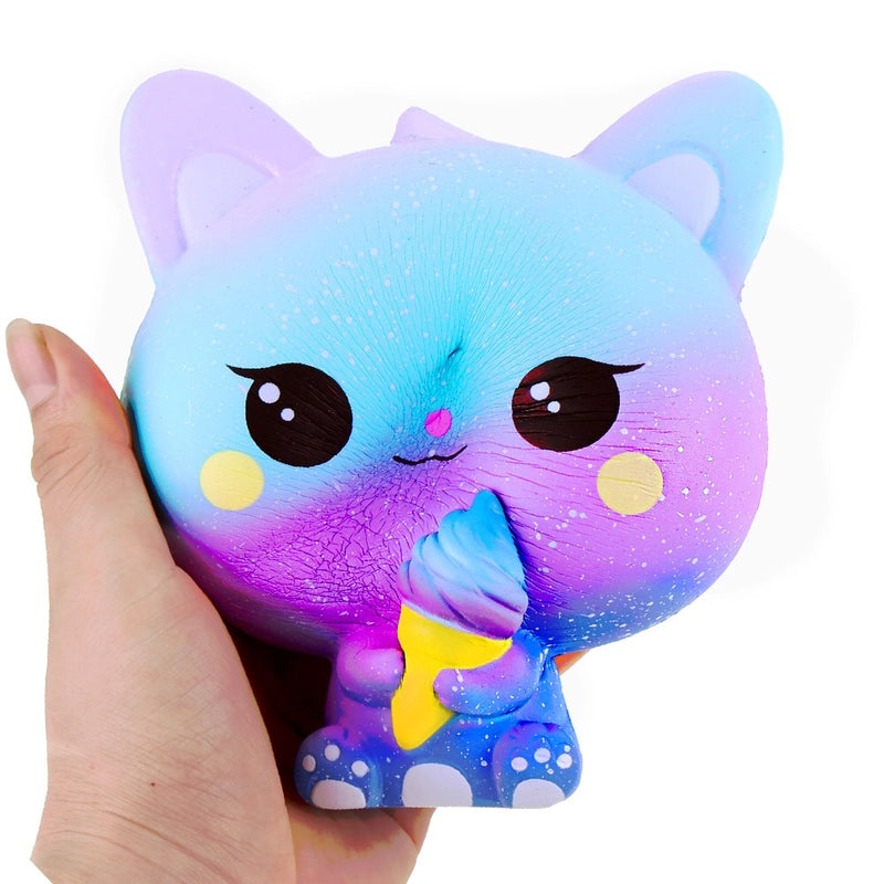 Slow Rebound Ice Cream Cat Cartoon Squishy Toy Cute Stress Relief Ornament|Decompression Toys & Crafts