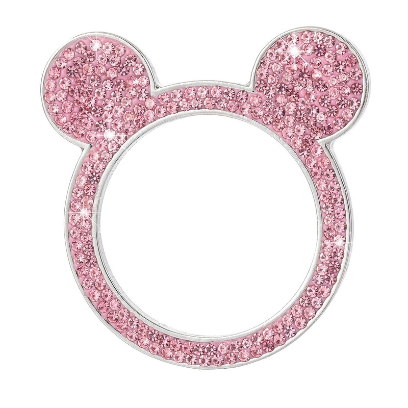 Diamond Bear Car Ignition Button Cover One-Click Start Ring Sticker Cute Mouse Universal Decorative | Car Accessories