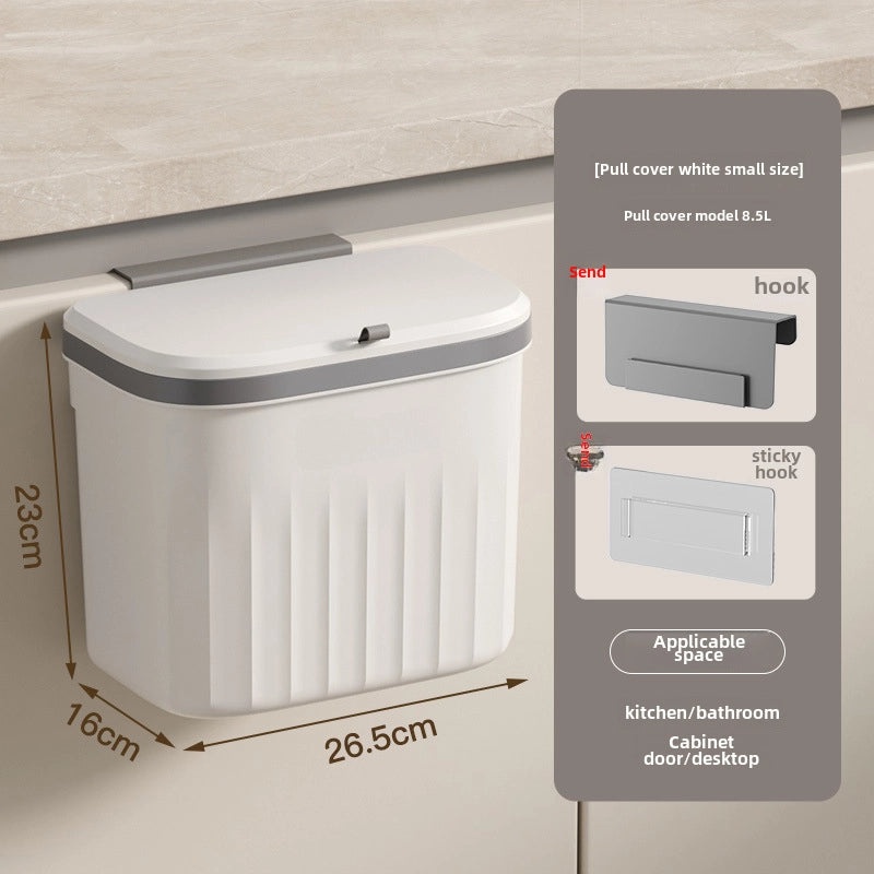 Large Capacity Waterproof Wall-Mounted Kitchen and Bathroom Trash Can|Home Organization and Storage