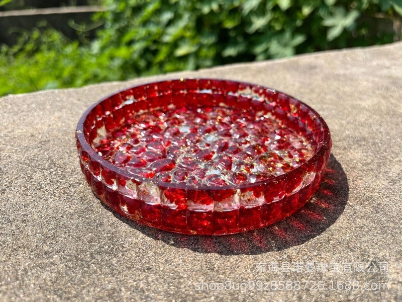 Elegant Round Resin Crystal Pendant Necklace|Jewelry & Accessories