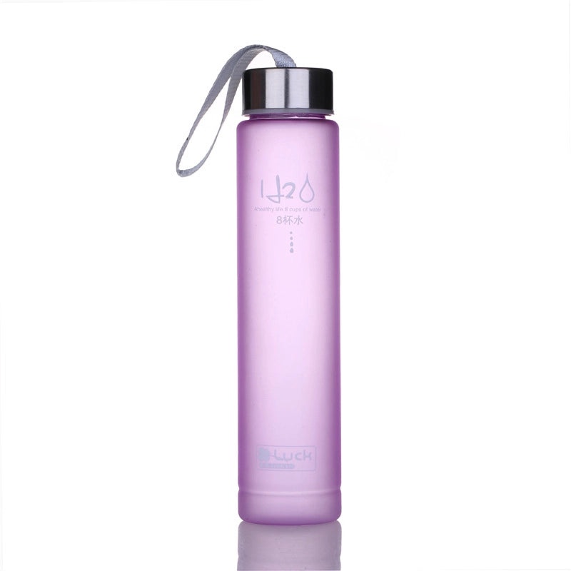 Frosted Transparent Sports Water Bottle for Couples with Rope Handle | Sports & Outdoors Accessories