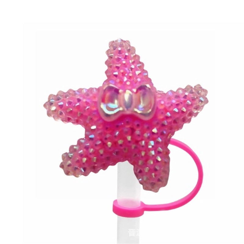 Pastoral Star Fruit Resin Straw Cap, Cute Casual Decorative Silica Gel Cover | Drinkware Accessories