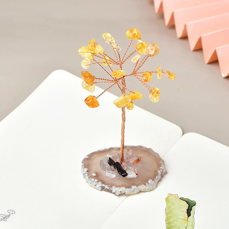 Elegant Minimalist Amethyst Crystal Tree Ornament|Home Decor & Artificial Decorations