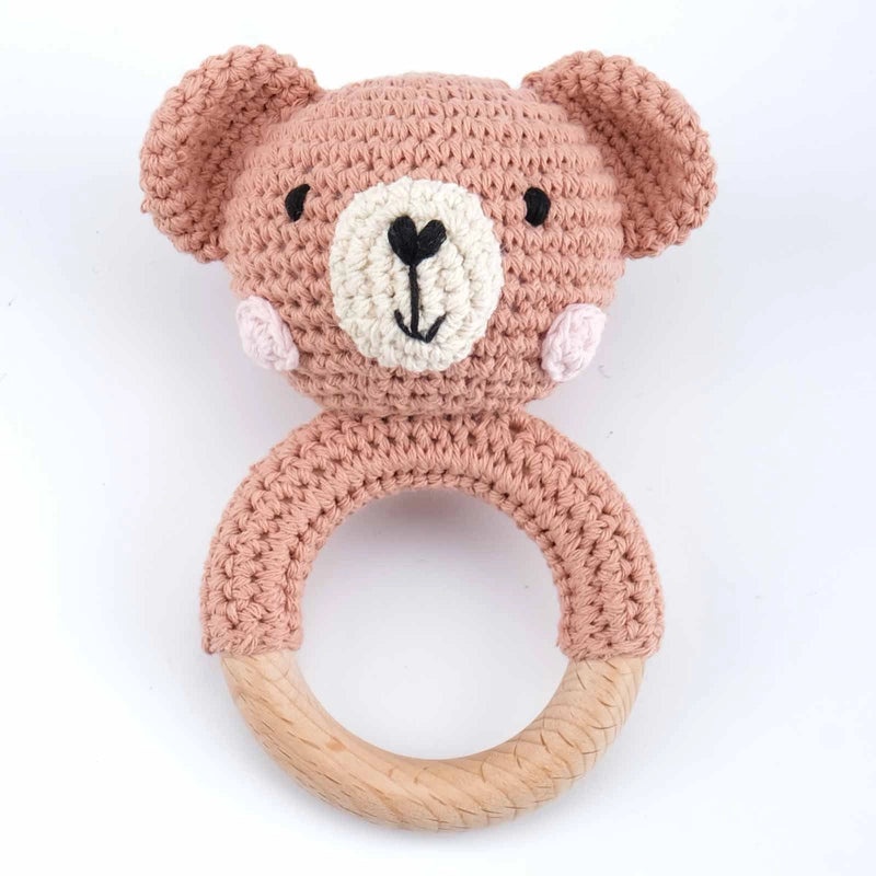 Baby Crochet Animal Rattle Soft Knitted Cartoon Doll Teething Toy for Infant Comfort|Baby Toys & Teethers