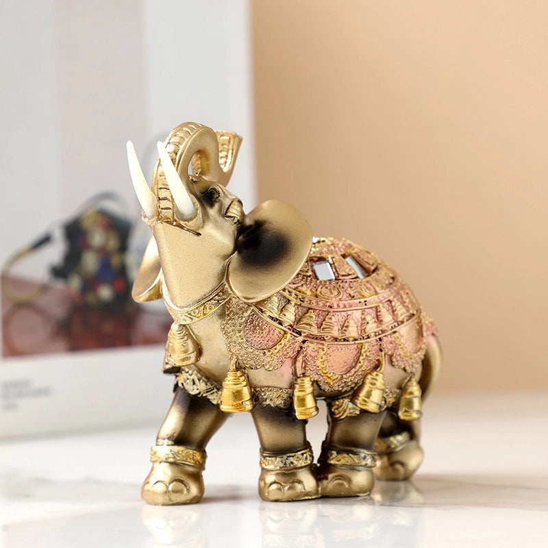 Vintage Elephant Resin Figurines Decorative Home Accents|Home Decor Ornaments