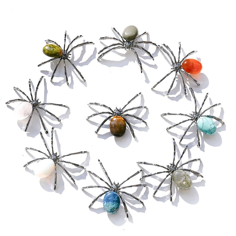 Halloween Spider Stone Ornaments Cool Novelty Artificial Decorations | Halloween Decorations
