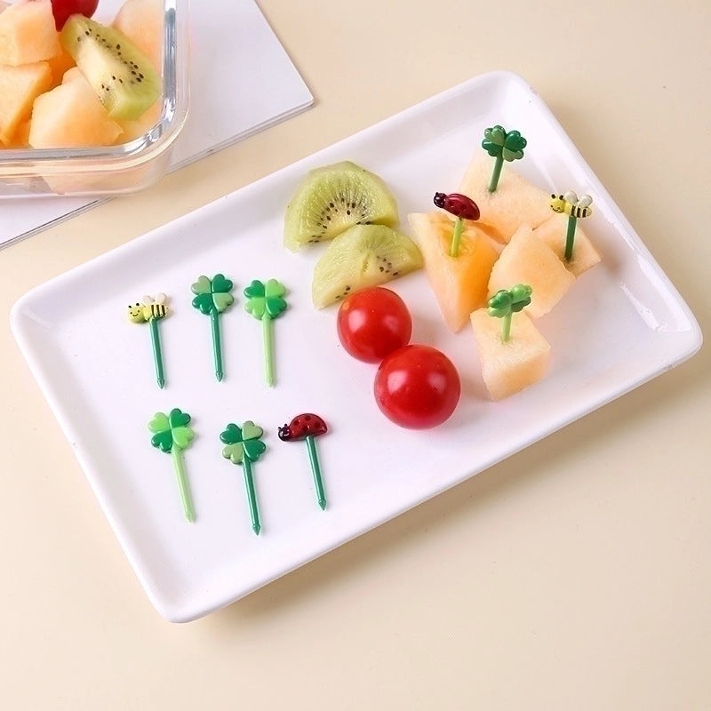 Cute Cartoon Plastic Fruit Forks Set for Kids|Kitchen & Dining Accessories