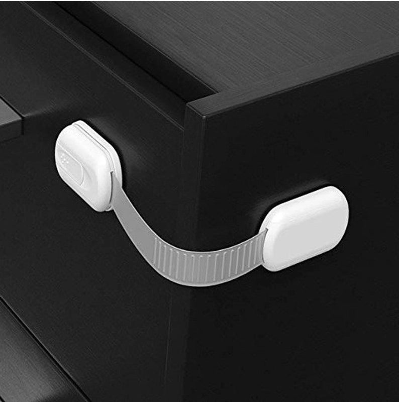 Simple Solid Color Plastic Drawer Lock for Home Organization|Home & Kitchen Storage Accessories