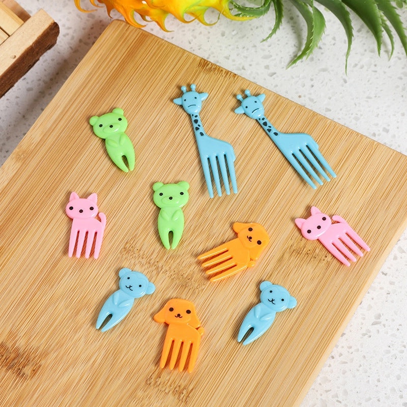 Cartoon Fruit Mini Fork Japanese Style Cute Kids Snack Pick|Kitchen & Dining Accessories