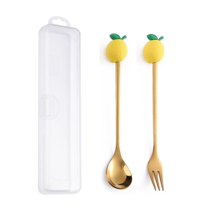 Festive Animal Santa Claus Stainless Steel Cutlery Set 2 Pieces|Kitchen & Dining Tableware