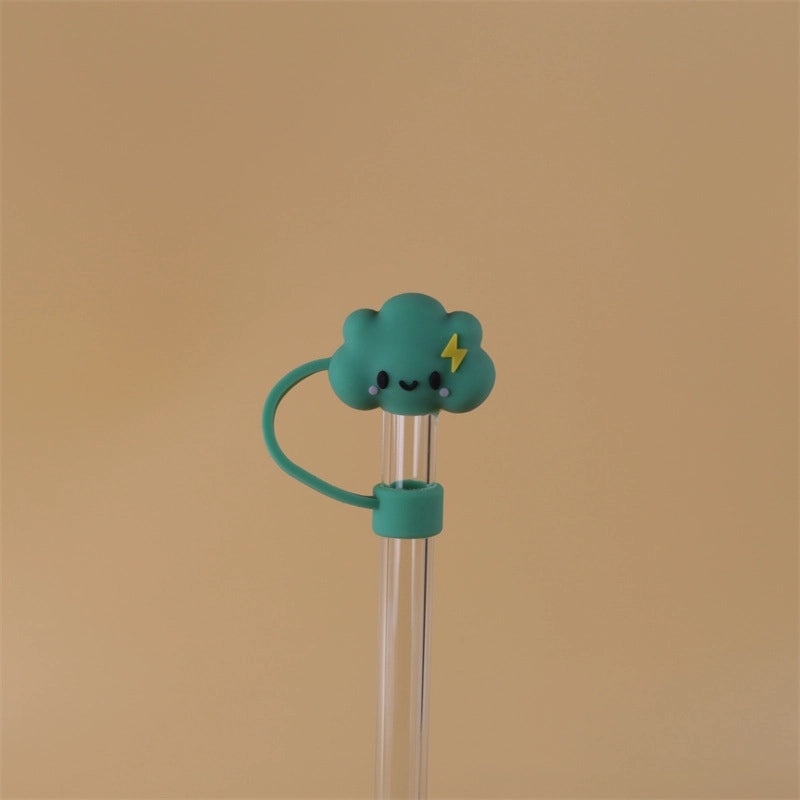 10mm Glass Straw Dust Cover Stainless Steel Cap for Large Diameter Straws Milk Tea Accessories|Drinkware Accessories