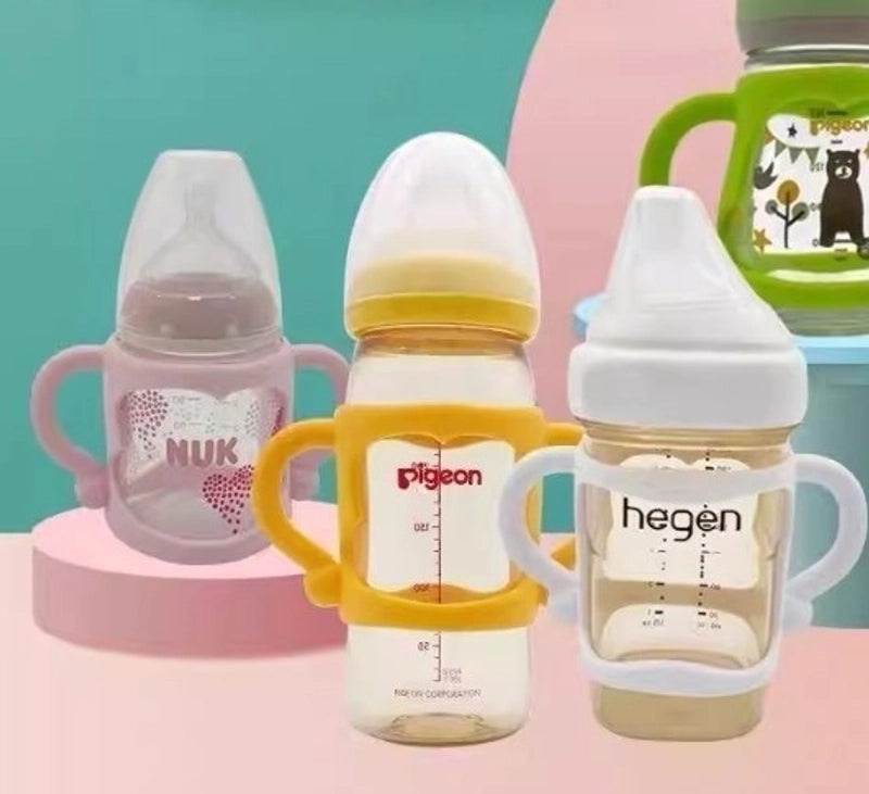 Adorable Solid Color Silicone Feeding Bottle 1pc | Baby Feeding Accessories