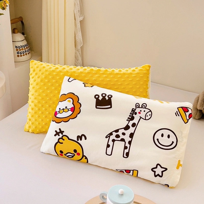 Premium Class A Cotton Baby Pillow Core | Soft Velvet Neck Support Pillow for Kids Nap | Machine Washable Nap Pillow | Baby Bedding Accessories |