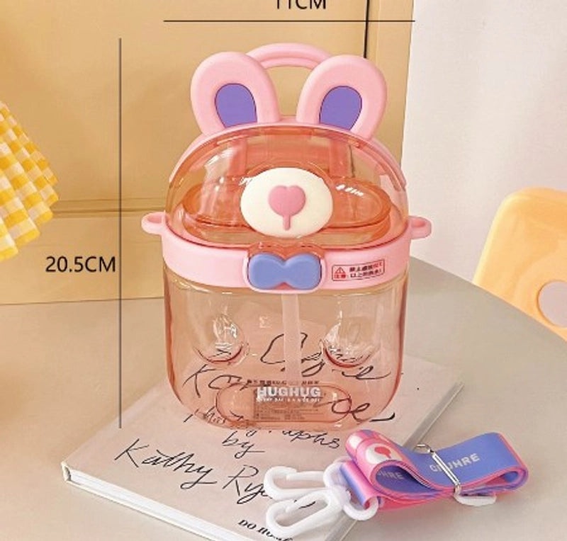 Adorable Cartoon Animal Plastic Water Bottles | Drinkware & Hydration Accessories